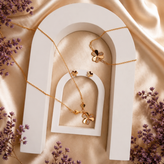 سرویس سه تیکه ysx طرح شبدر نگین دار(ون کلیف)