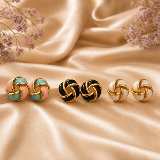 گوشواره طرح گره طلایی