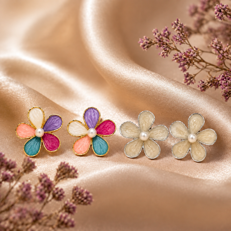 گوشواره طرح گلبرگ